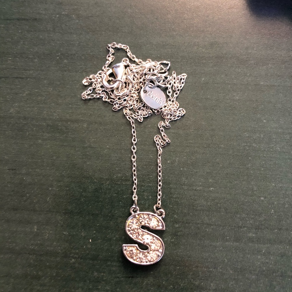 Claire’s - Letter “S” Crystal Studded Necklace